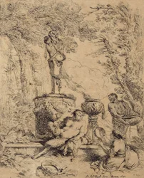 Pastoral Scene, Faun and the Shepherdess or Feast before the Altar of the God Terminus